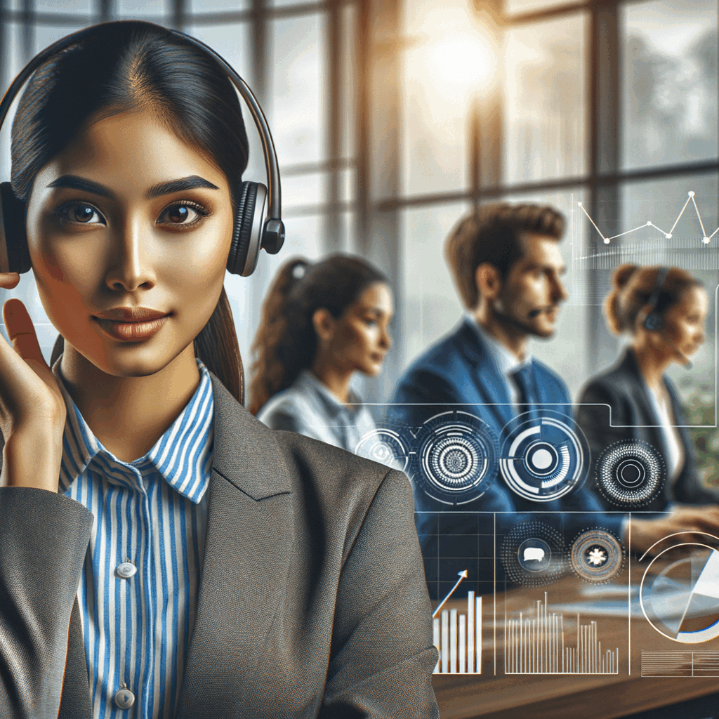 Podcast aziendale in un ambiente moderno, nuovi assunti che ascoltano tramite cuffie, atmosfera professionale, grafici e loghi aziendali in evidenza